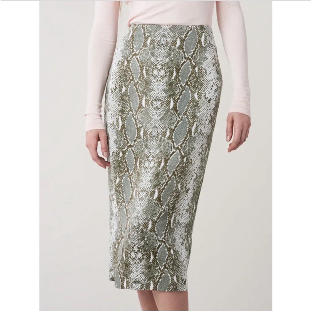 Diane Von Furstenberg Skirt Midi Dvf Kara Stretch Pencil Animal Print Size 4